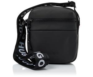 HUGO Wanner_ns 10278033 01 Zip Reporter Crossbody Bag, Nero, 2 cm x 19 cm x 10 cm