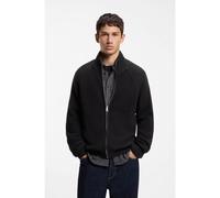 HUGO Zip-up relaxed-fit sweater in pure cotton - Style Sonzie, 50570281 Nero XL