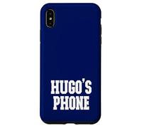 Hugo's Phone Hugo Nome Personalizzato Bianco Blu Custodia per iPhone XS Max