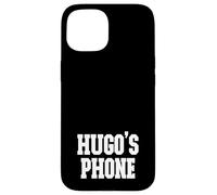 Hugo's Phone Nome Hugo Personalizzato Bianco Nero Custodia per iPhone 15