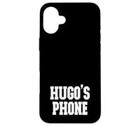 Hugo's Phone Nome Hugo Personalizzato Bianco Nero Custodia per iPhone 16 Plus