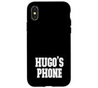 Hugo's Phone Nome Hugo Personalizzato Bianco Nero Custodia per iPhone X/XS