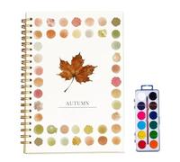 Hugs Garden Watercolor Workbook, Hugs Garden Watercolor Books, Beginner-Friendly Watercolor Workbook, Nature Scenes Paint Set Art Crafts (A)