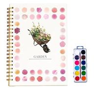 Hugs Garden Watercolor Workbook, Hugs Garden Watercolor Books, Beginner-Friendly Watercolor Workbook, Nature Scenes Paint Set Art Crafts (H)