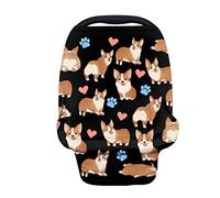HUGS IDEA Adorabile Cartoon Corgi Pet Dog Lover Allattamento Della Foulard Morbido Traspirante Elastico Copertura 360 Tessuto Ultra-Morbido e Traspirante