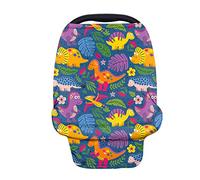 HUGS IDEA Adorabile Cartoon Dinosauro Carino T-rex Triceratops Pterodattil Allattamento Allattamento Sciarpa Traspirante, Senza Chimica, Copertura a 360°, Tessuto Ultra Morbido e Traspirante