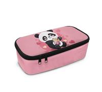 HUGS IDEA Astuccio carino per ragazze, con scomparto in rete, astuccio portatile per la scuola, Gatto cartone animato., Taglia unica, Zaino per la scuola