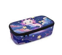 HUGS IDEA Astuccio per bambini di grande capacità con scomparti con cerniera, accessori per la scuola, Galaxy Axolotl, Taglia unica, Zaino per la scuola