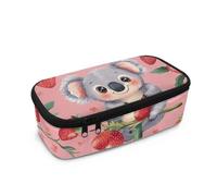 HUGS IDEA Astuccio per ragazze, studenti, bambini, grande capacità, multi-scomparto, Carino Koala Fragola, Taglia unica, Zaino per la scuola