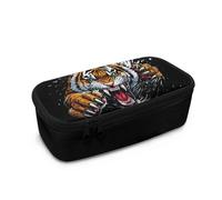 HUGS IDEA Astuccio portamatite con organizer multi-scomparto leggero per ragazzi, Cool Tiger, Taglia unica, Zaino per la scuola