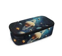 HUGS IDEA Astuccio portapenne per ragazzi e bambini, grande capacità, multi-scomparto, Galaxy Planet, Taglia unica, Zaino per la scuola