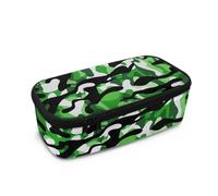 HUGS IDEA Astuccio scolastico multifunzione portapenne con cerniera, organizer da viaggio leggero, Verde mimetico, Taglia unica, Zaino per la scuola