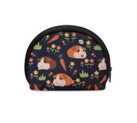 HUGS IDEA Borsa a semicerchio per monete da donna e ragazza, resistente, con cerniera, mini portamonete da viaggio, porcellino d'India, Taglia unica, Portamonete