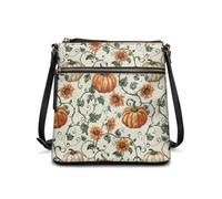 HUGS IDEA Borsa a tracolla autunnale da donna elegante borsa a tracolla grande capacità borsa a tracolla, Zucca Floreale, Taglia unica