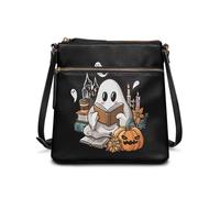 HUGS IDEA Borsa a tracolla da donna alla moda borsa a tracolla alla moda Hobo borsa a mano, Halloween Carino Fantasma, Taglia unica