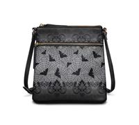 HUGS IDEA Borsa a tracolla da donna alla moda borsa a tracolla alla moda Hobo borsa a mano, Pipistrelli ragnatela, Taglia unica