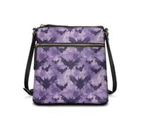HUGS IDEA Borsa a tracolla da donna alla moda borsa a tracolla alla moda Hobo borsa a mano, Pipistrelli viola, Taglia unica