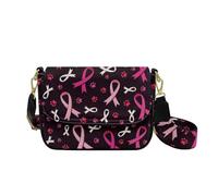 HUGS IDEA Borsa a tracolla da donna in pelle borsa a tracolla rosa Hobo borsa per donna, Zampa Di Cane Nastri Rosa, Taglia unica