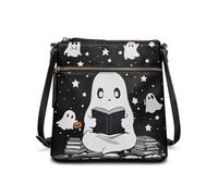 HUGS IDEA Borsa a tracolla da donna in pelle di Halloween borsa a tracolla regalo per le vacanze, Fantasma carino., Taglia unica