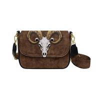 HUGS IDEA Borsa a tracolla da donna in pelle PU borsa a tracolla con cinturino largo portafoglio alla moda, Motivo occidentale, Taglia unica