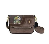 HUGS IDEA Borsa a tracolla da donna in pelle PU borsa a tracolla con cinturino largo portafoglio alla moda, Graziosa rana, Taglia unica