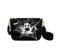 HUGS IDEA Borsa a tracolla da donna in pelle PU borsa a tracolla regali di Halloween, Fantasma divertente, Taglia unica