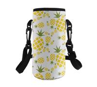HUGS IDEA Borsa per bottiglia d'acqua per ragazze e bambini, porta borraccia antipolvere, Ananas, L, Organizer per borse