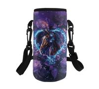 HUGS IDEA Borsa per bottiglia d'acqua per ragazze e bambini, porta borraccia antipolvere, Cavallo Cuore, L, Organizer per borse
