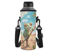 HUGS IDEA Borsa porta bottiglie d'acqua con tracolla regolabile antiurto portabottiglie, Camaleonte, L, Organizer per borse