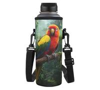 HUGS IDEA Borsa porta bottiglie d'acqua con tracolla regolabile antiurto portabottiglie, Pappagallo della, L, Organizer per borse