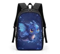 HUGS IDEA Cool 3D Animals Bookbag Dog Face Zaino Scuola Bambini, Drago d'acqua