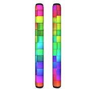 HUGS IDEA - Copertura per maniglia del frigorifero, design classico colorato, alla moda, multicolore 16IN 1 blocco arcobaleno.