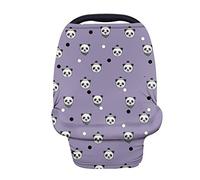 HUGS IDEA - Coprisedile auto con panda in cartone animato, colore: Viola