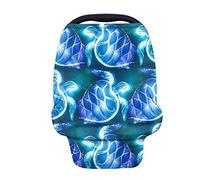 Hugs IDEA - Coprisedile auto con tartaruga marina, colore: Blu