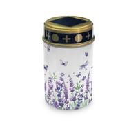 HUGS IDEA Luci solari per tomba, a forma di farfalla, color lavanda, impermeabili, in ABS, decorazione per cimitero, illuminazione commemorativa per giardini e patio, Lumiere Solaire Pour Tombeau