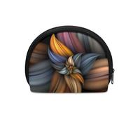 HUGS IDEA Mini portamonete per bambini, ragazzi e ragazze, piccolo semicerchio portamonete per viaggi con cerniera portafoglio, Fiore Digitale, Taglia unica, Portamonete