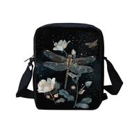 HUGS IDEA Piccola borsa messenger per ragazze, leggera, a tracolla, da viaggio, per cellulare, borsa a mano, Libellula, Taglia unica