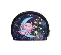 HUGS IDEA Piccolo portamonete da donna con semicerchio, mini portamonete da viaggio, Galaxy Axolotl, Taglia unica, Portamonete