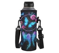 HUGS IDEA Portabottiglie da donna isolato con tracolla, Farfalla d'arte, L, Organizer per borse