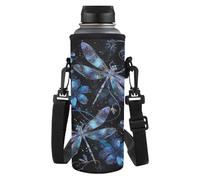 HUGS IDEA Portabottiglie leggero regolabile con tracolla, Libellula blu., L, Organizer per borse