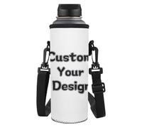 HUGS IDEA Portabottiglie regolabile con tracolla per acqua per esterni, Portabottiglie personalizzato, L, Organizer per borse