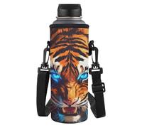 HUGS IDEA Portabottiglie regolabile con tracolla per bambini e ragazzi, Cool Tiger, L, Organizer per borse