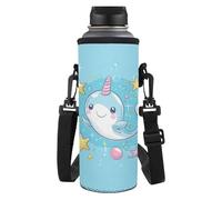 HUGS IDEA Portabottiglie regolabile in poliestere con tracolla per ragazze, Baby Shark, L, Organizer per borse
