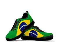HUGS IDEA - Scarpe da ginnastica con stampa artistica e casual, ultra leggere, (Bandiera del Brasile), 38 EU