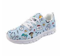 HUGS IDEA - Scarpe da tennis da donna, leggere, con stampa odontoiatrica, Infermiera Azzurro, 37 EU