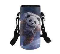 HUGS IDEA Space Panda - Porta bottiglia d'acqua per ragazzi, antipolvere, con tracolla, antiurto, per palestra e ciclismo