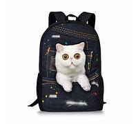 HUGS IDEA Under Animal - Zaino per bambini con stampa animale, colore: Blu, Pocket Cat 2, L, Zaino per bambini