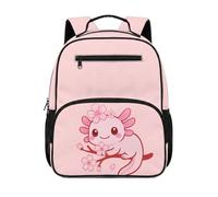 HUGS IDEA Zaino per bambini da 2 a 4 bambini, per asilo nido prescolare, carino 34 cm, per la scuola e la vita quotidiana, Axolotl ciliegia
