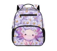 HUGS IDEA Zaino per bambini da 2 a 4 bambini, per asilo nido prescolare, carino 34 cm, per la scuola e la vita quotidiana, Margherita Axolotl