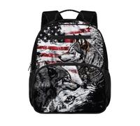 HUGS IDEA Zaino per bambini per ragazzi 2-4 zaini per bambini per asilo nido prescolare 33,5 pollici Bookbag per la scuola, Lupo Usa